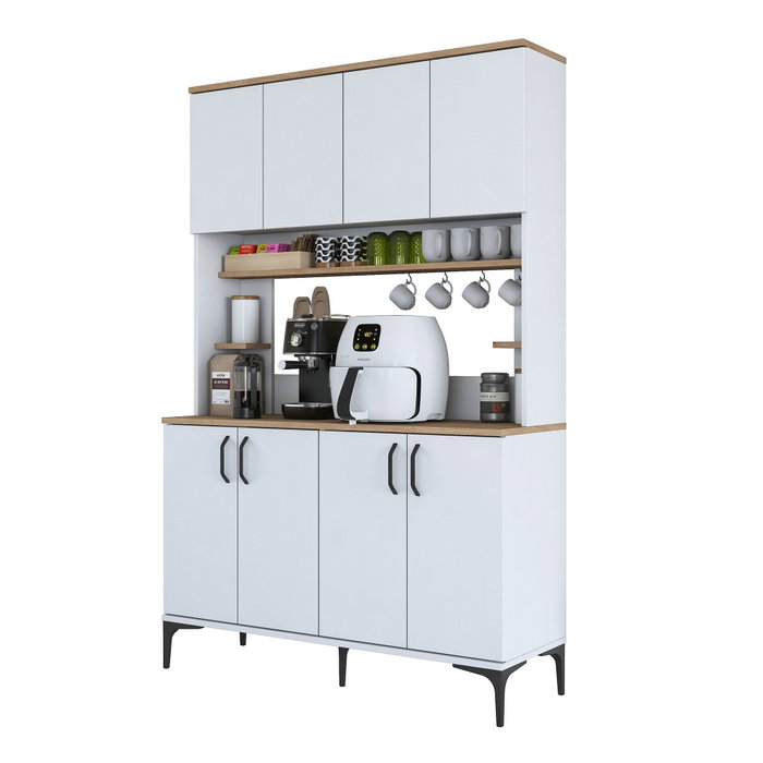Hanah Home Armario Multiusos Nogal y Blanco JE176 - 3398